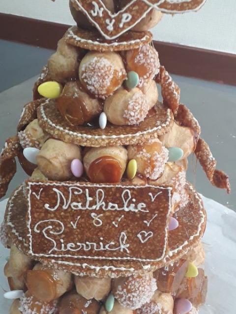 Pièce montée Chocolat, caramel beurre salé et vanille, dessert d'un mariage