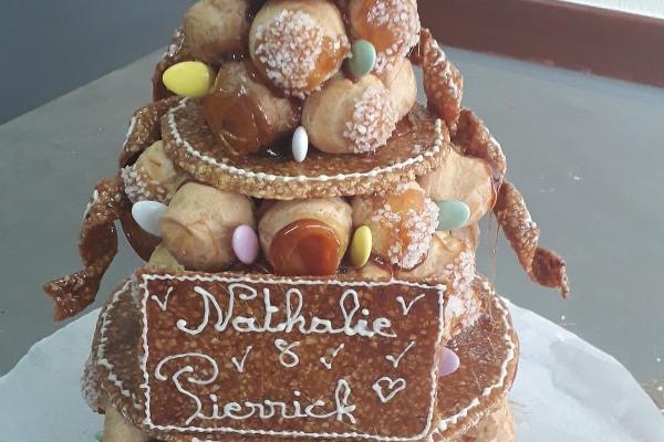 Pièce montée Chocolat, caramel beurre salé et vanille, dessert d'un mariage